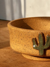 Load image into Gallery viewer, Speckled green glaze cactus clay pot with hole
